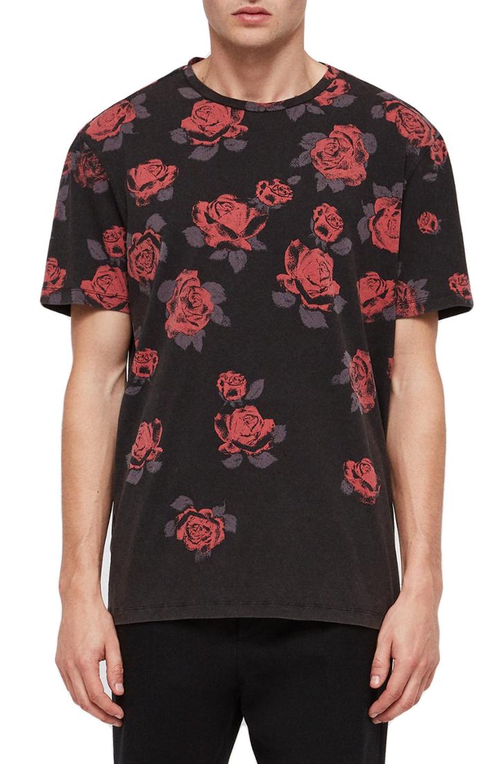 Men's Allsaints Thorn Short Sleeve Crewneck T-shirt - Black