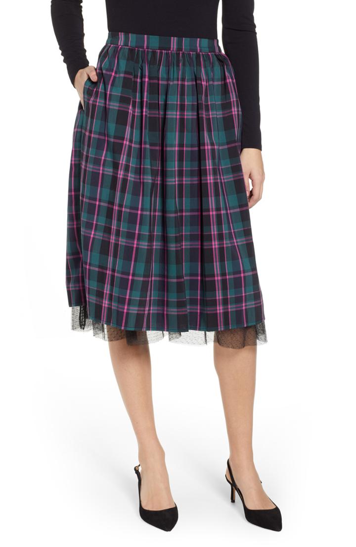 Women's 1901 Full Plaid Skirt - Green