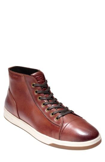 Men's Cole Haan Grandpro High Top Sneaker .5 M - Brown