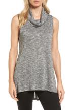 Women's Two By Vince Camuto Metallic Knit Cowl Neck Top - Grey