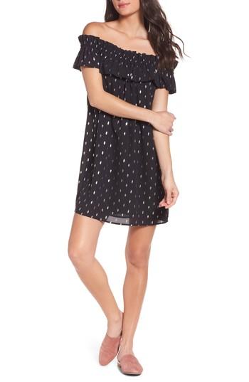 Women's 19 Cooper Off The Shoulder Shift Dress - Black