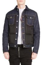 Men's Dsquared2 Mixed Media Quilted Denim Jacket