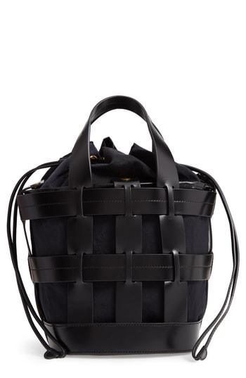 Trademark Cooper Cage Leather & Nylon Tote - Black
