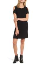 Women's Soprano Cold Shoulder Shift Dress - Black
