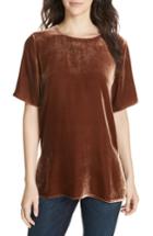 Women's Eileen Fisher Boxy Velvet Top, Size - Brown