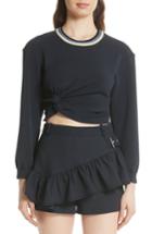 Women's 3.1 Phillip Lim Twisted Crop Top - Blue