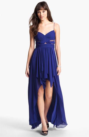 Hailey Logan Cutout High Low Gown  Juniors  Blue 5