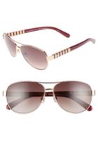 Women's Kate Spade New York 'dalia' 58mm Aviator Sunglasses - Rose Gold