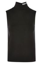 Women's Ivy Park Logo Funnel Neck Tank, Size - Black