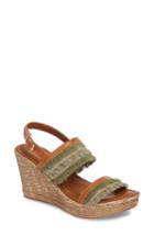 Women's Tuscany By Easy Street Zaira Wedge Espadrille Sandal .5 M - Beige