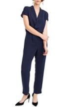 Women's J.crew Pin Dot Jumpsuit - Blue