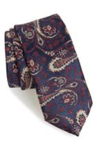 Men's Topman Paisley Tie, Size - Blue