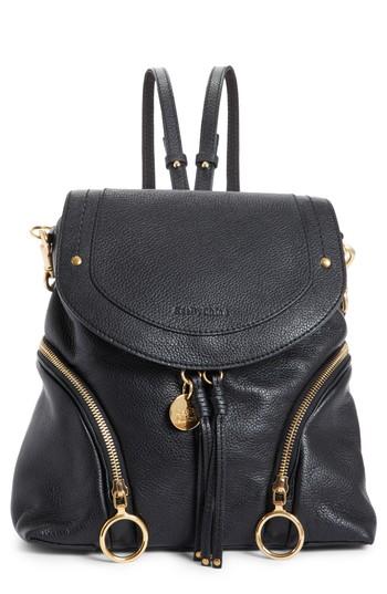 See By Chloe Olga Large Leather Backpack - Black