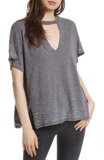 Women's Free People Jordan Burnout Tee - Grey