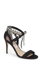 Women's Nina Collina Jewel Ankle Tie Sandal .5 M - Black