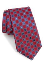 Men's Nordstrom Men's Shop Sophia Medallion Silk Tie, Size - Red