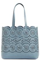 Chelsea28 Lily Scallop Faux Leather Tote - Blue