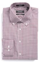 Men's Nordstrom Men's Shop Trim Fit Non-iron Gingham Dress Shirt .5 32/33 - Purple