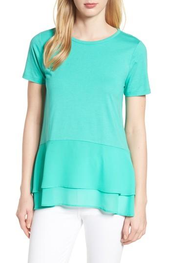 Women's Michael Michael Kors Layered Hem Tee - Green