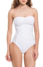 Women's Profile By Gottex Allure Bandeau One-piece Swimsuit - White