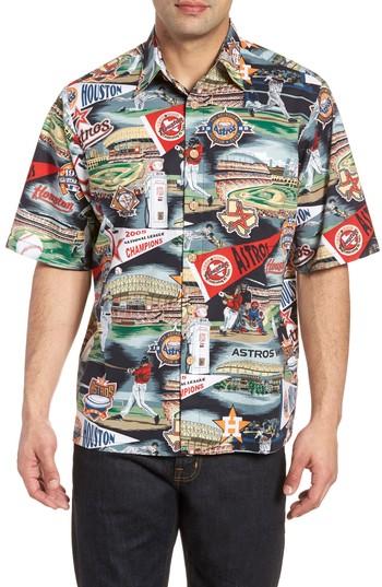 Men's Reyn Spooner Houston Astros Classic Fit Camp Shirt - White