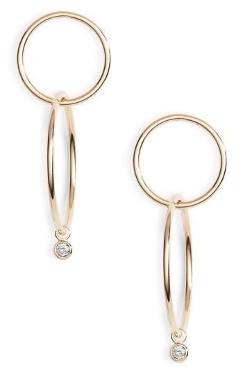 Women's Zoe Chicco Double Star Diamond Drop Earrings