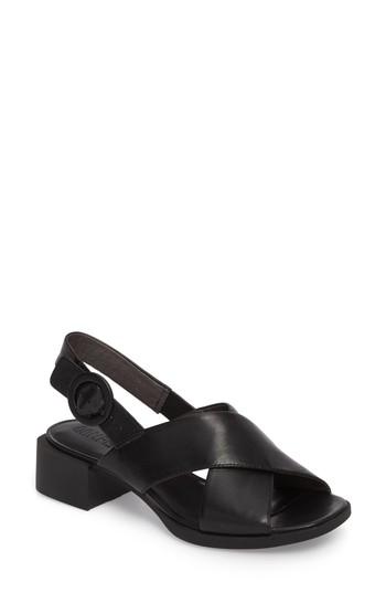 Women's Camper Kobo Cross Strap Sandal Us / 36eu - Black