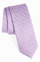 Men's Nordstrom Men's Shop Eden Dot Silk Skinny Tie, Size - Purple