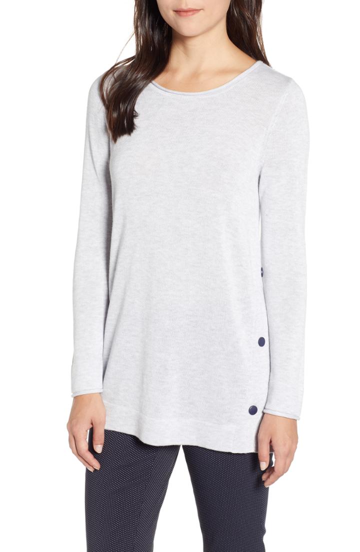 Women's Nic+zoe Looking Forward Side Button Sweater