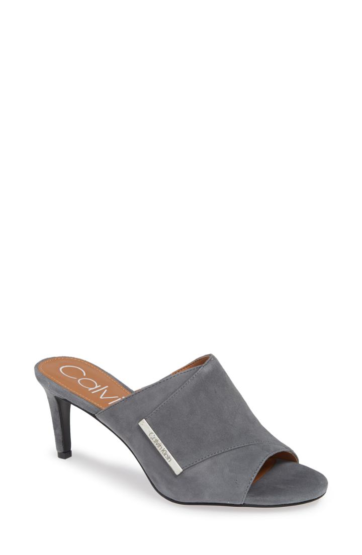 Women's Calvin Klein Carine Mule .5 M - Grey