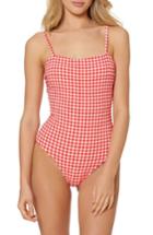 Women's Red Carter Gingham One-piece Swimsuit - Red