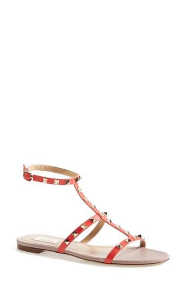 Women's Valentino 'rockstud' Ankle Strap Sandal