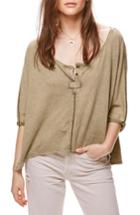 Women's Free People First Base Henley Top - Green