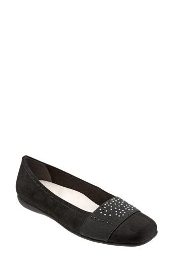 Women's Trotters Samantha Flat N - Black