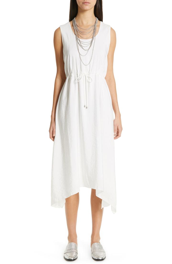 Women's Fabiana Filippi Silk Blend Poplin Dress Us / 42 It - White