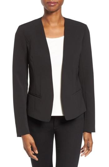 Women's Halogen Open Front Jacket - Black