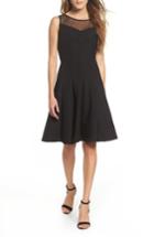Women's Gabby Skye Pintuck Fit & Flare Dress - Black
