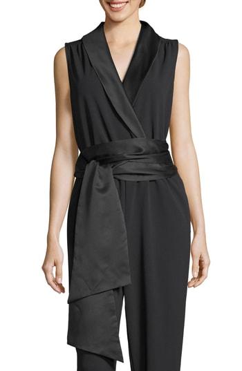 Women's Eci Tuxedo Tie Waist Jumpsuit