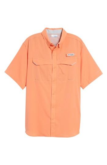 Men's Columbia Pfg Low Drag Offshore Woven Shirt, Size - Coral