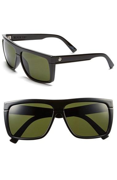 Women's Electric 'black Top' 61mm Flat Top Sunglasses - Gloss Black/ Grey