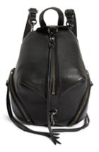 Rebecca Minkoff Mini Julian Pebbled Leather Convertible Backpack - Black