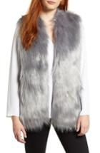 Women's Chaus Faux Fur Vest - Grey