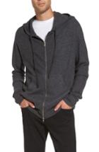 Men's Vince Oversize Cashmere Zip Hoodie, Size - Grey