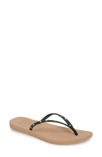 Women's Reef Escape Studded Flip Flop M - Black
