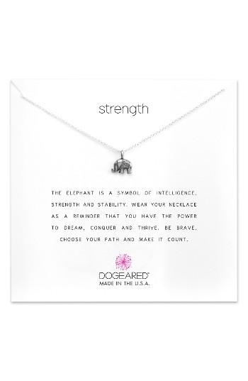 Women's Dogeared Reminder - Strength Pendant Necklace