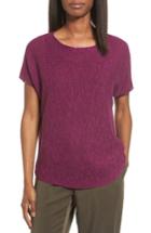 Women's Eileen Fisher Organic Linen & Cotton Knit Top, Size - Purple