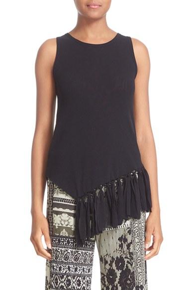 Women's Fuzzi Fringe Sleeveless Top