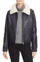 Women's See By Chloe Nappa Leather Jacket With Removable Genuine Shearling Collar