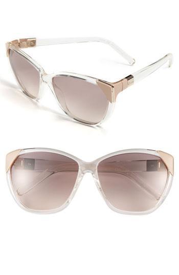 Chloe 60mm Retro Sunglasses Crystal Rose