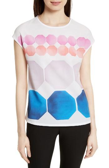 Women's Ted Baker London Rozey Mixed Media Tee - White